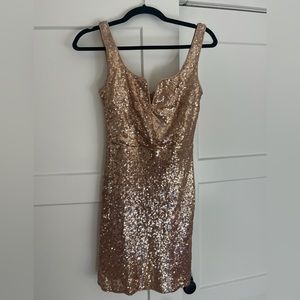 Gold sequin cocktail dress size small